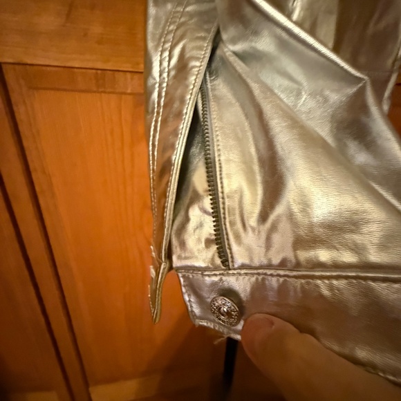 Silver pleather jeans - Picture 4 of 5